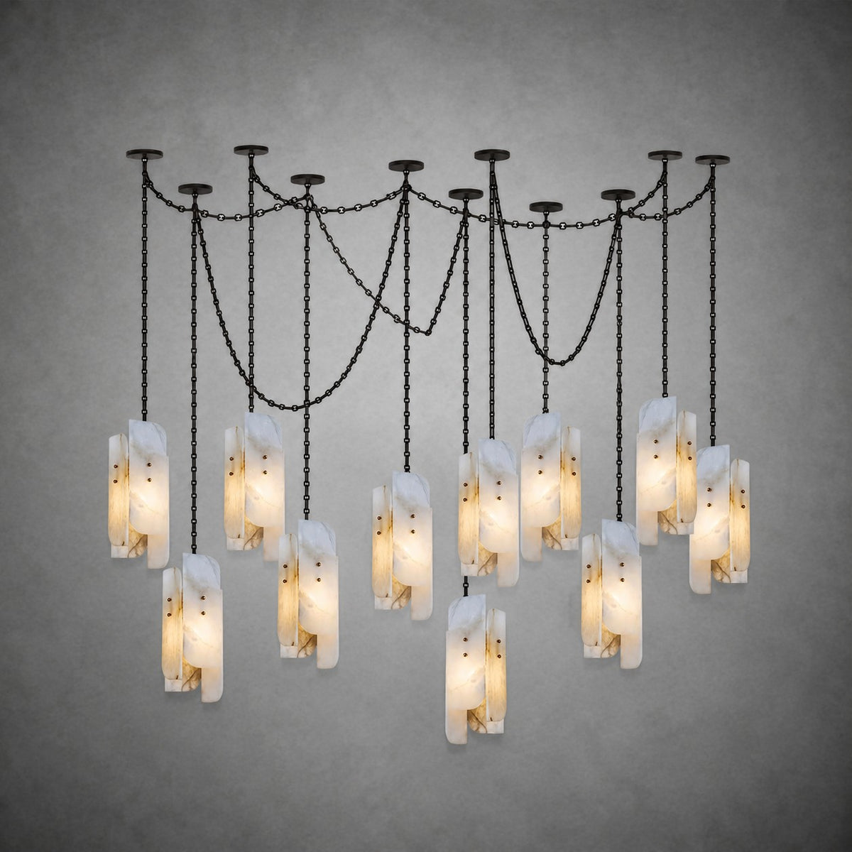 Cascading Chain Cluster Chandelier