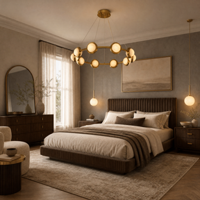 Catena Modern Alabaster Ring Chandelier