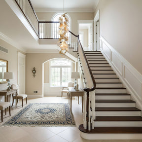 Cattail Leaf Meteor Shower Spiral Chandelier