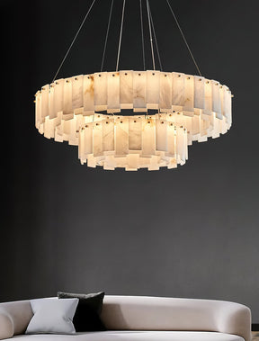 Mancy Alabaster Round Chandelier Lighting Fixture