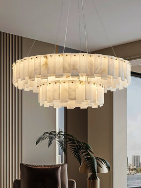 Mancy Alabaster Round Chandelier Lighting Fixture