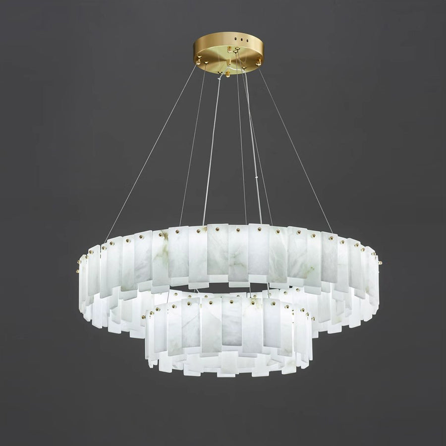 Mancy Alabaster Round Chandelier Lighting Fixture