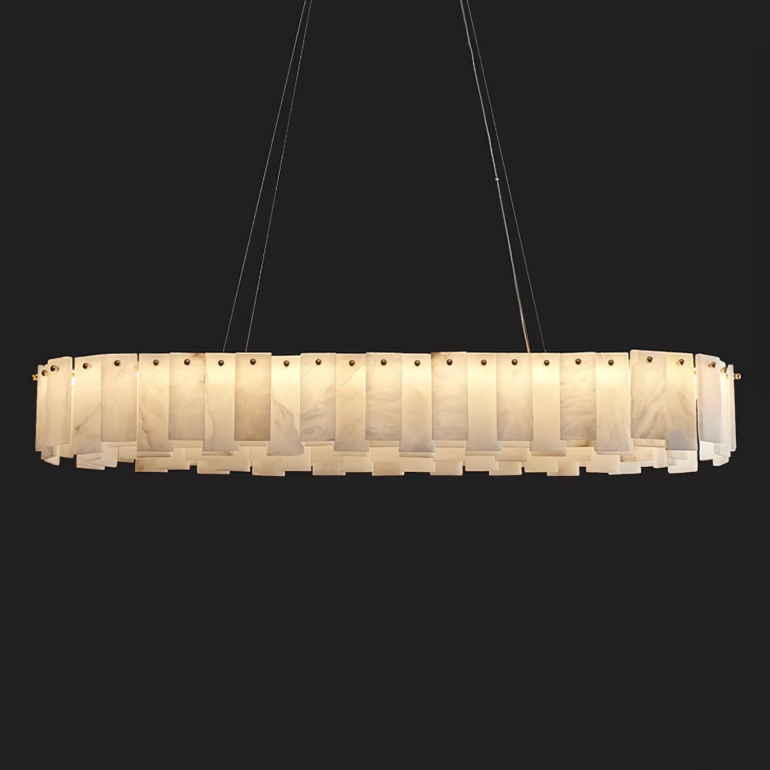 Mancy Alabaster Round Chandelier Lighting Fixture