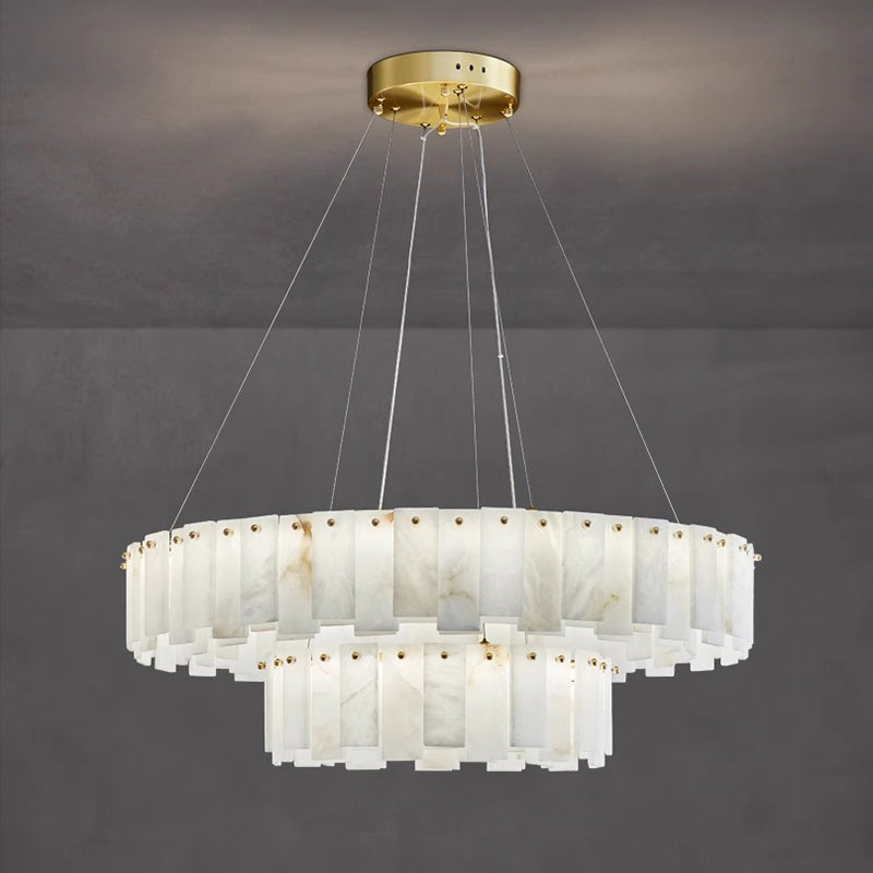 Mancy Alabaster Round Chandelier Lighting Fixture