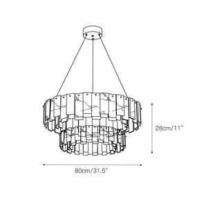 Mancy Alabaster Round Chandelier Lighting Fixture