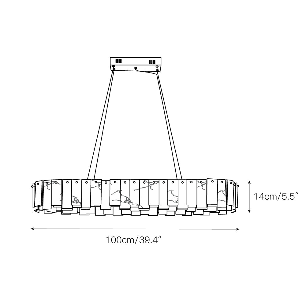 Mancy Alabaster Round Chandelier Lighting Fixture