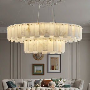 Mancy Alabaster Round Chandelier Lighting Fixture