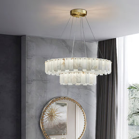 Mancy Alabaster Round Chandelier Lighting Fixture