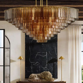 Sireno Smoke Glass Round Chandelier