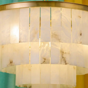 Galadriel Alabaster Multi-Tiered Round Chandelier Lighting