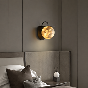 Novera  Living Room Wall Sconce  Spanish Alabaster Contemporary