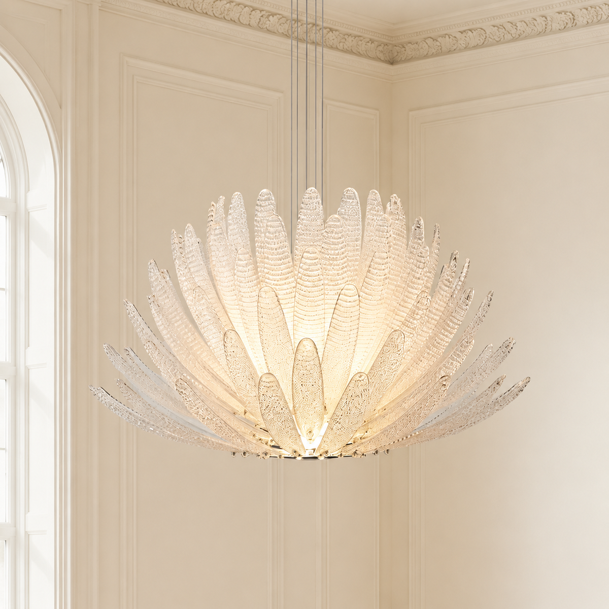 Chandelier Orchid Glass Calista