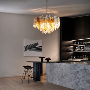 Glacier Ember Pendant Light Artisan Murano Style