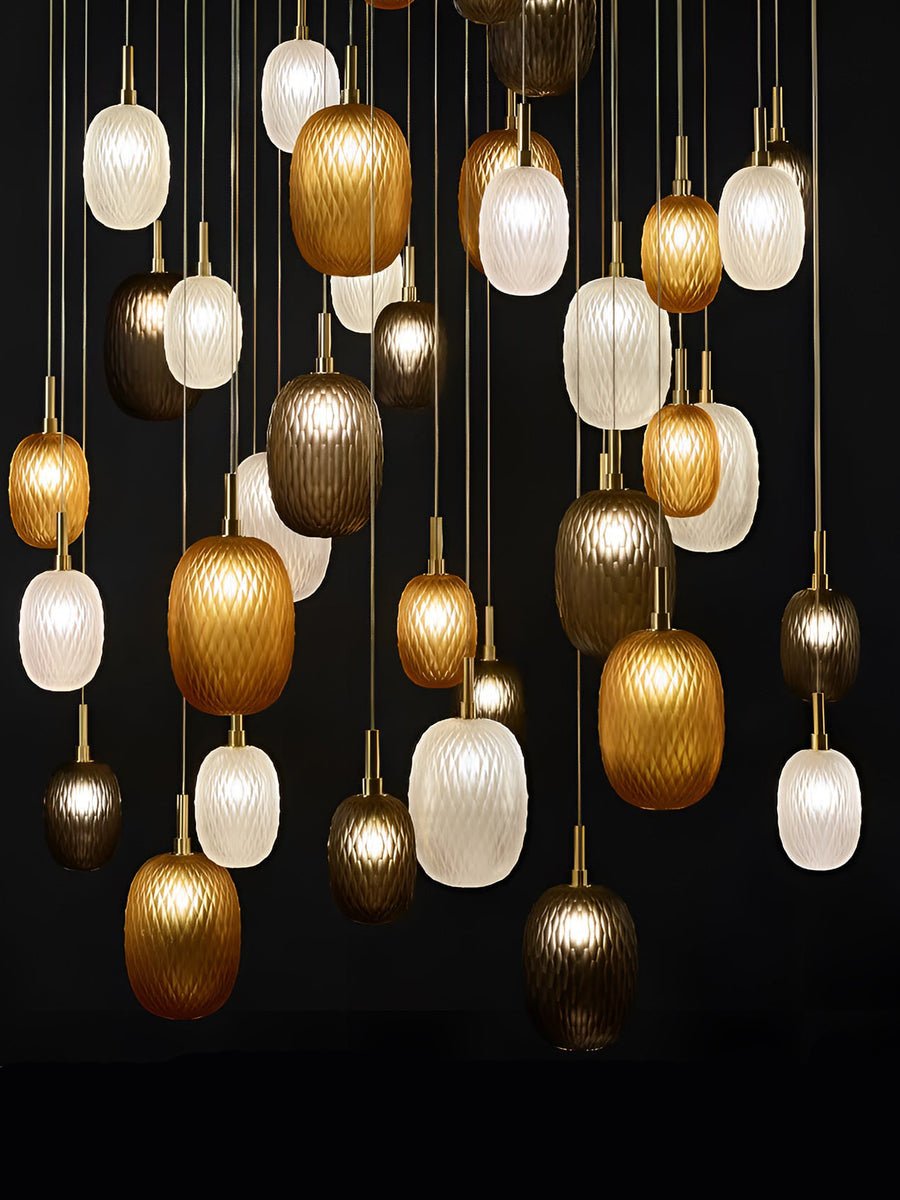 Galaxy Chromatic Gem Drop Spiral  Chandelier