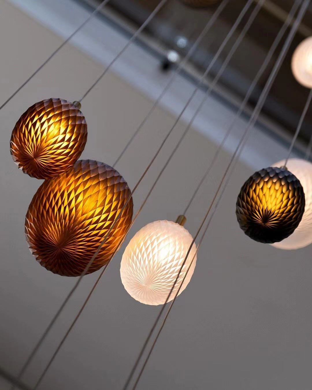 Galaxy Chromatic Gem Drop Spiral  Chandelier