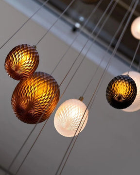 Galaxy Chromatic Gem Drop Spiral  Chandelier