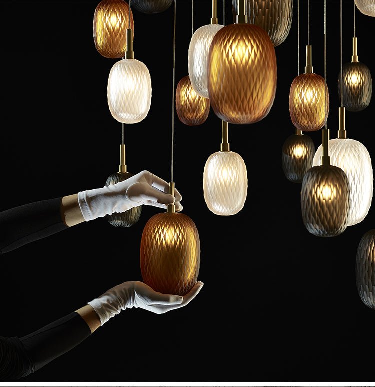 Galaxy Chromatic Gem Drop Spiral  Chandelier