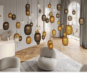 Galaxy Chromatic Gem Drop Spiral  Chandelier