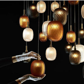 Galaxy Chromatic Gem Drop Spiral  Chandelier