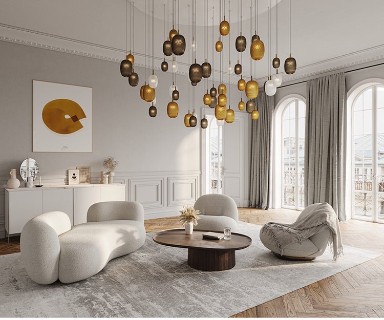 Galaxy Chromatic Gem Drop Spiral  Chandelier