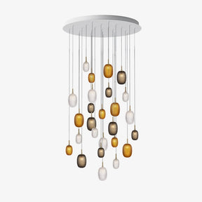 Galaxy Chromatic Gem Drop Spiral  Chandelier