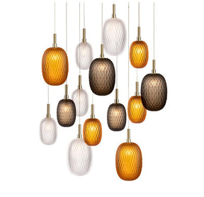 Galaxy Chromatic Gem Drop Spiral  Chandelier