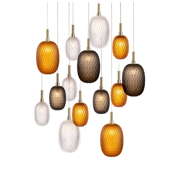 Galaxy Chromatic Gem Drop Spiral  Chandelier