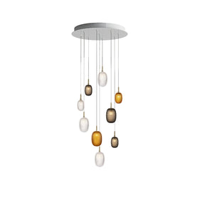 Galaxy Chromatic Gem Drop Spiral  Chandelier