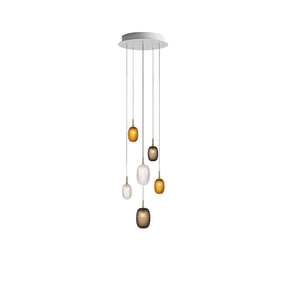 Galaxy Chromatic Gem Drop Spiral  Chandelier