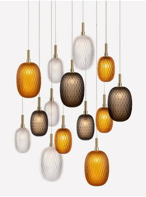 Galaxy Chromatic Gem Drop Spiral  Chandelier