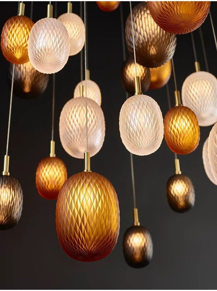 Galaxy Chromatic Gem Drop Spiral  Chandelier