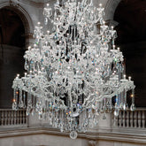 Chrome maria theresa chandelier with full lead crystal