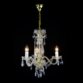 Classical De Luxe 3 Light Crystal Glass Chandelier