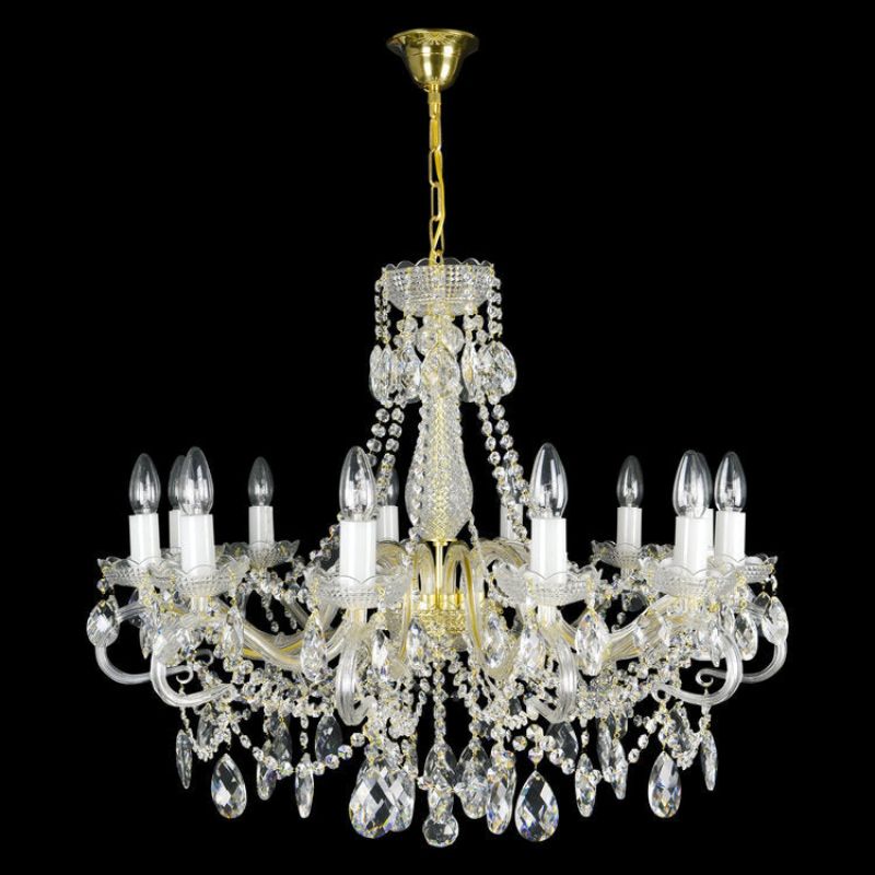 Classical Diamant 12 Light Crystal Glass Chandelier