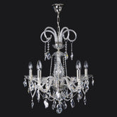 Classical Grandiose 5 Light Crystal Glass Chandelier