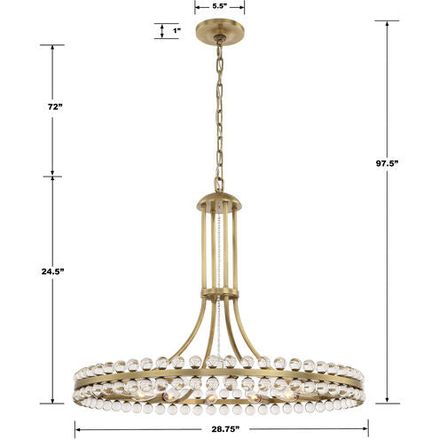 Caven 12 Light Chandelier 29‘’