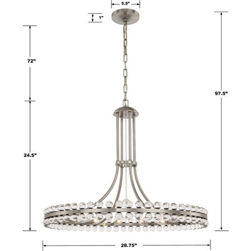 Caven 12 Light Chandelier 29‘’