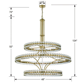 Caven 24 Light 3-Tier Chandelier 48''