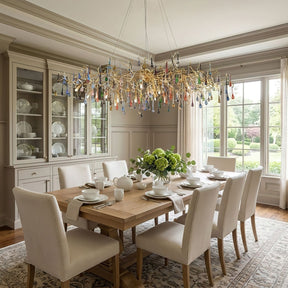 Colorful Raindrop Brass Branch Chandelier - Vakkerlight