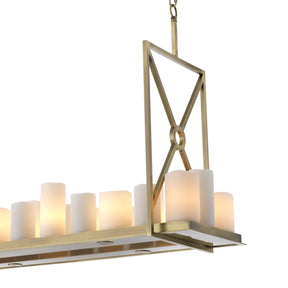 Calista Modern Candle Chandelier - Black/Brass