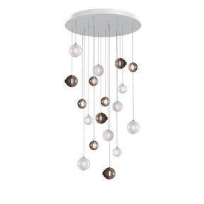Cosmic Sphere Cascade Glass Chandelier