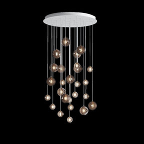 Cosmic Sphere Cascade Glass Chandelier