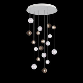 Cosmic Sphere Cascade Glass Chandelier