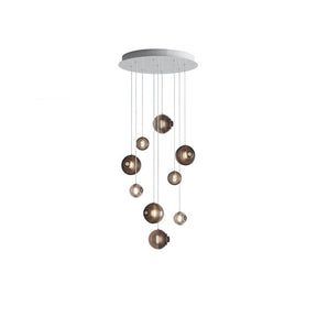 Cosmic Sphere Cascade Glass Chandelier