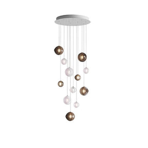 Cosmic Sphere Cascade Glass Chandelier