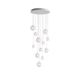 Cosmic Sphere Cascade Glass Chandelier