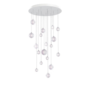 Cosmic Sphere Cascade Glass Chandelier