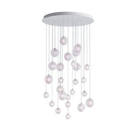 Cosmic Sphere Cascade Glass Chandelier