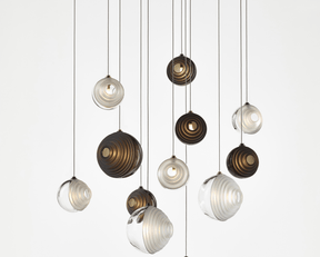 Cosmic Sphere Cascade Glass Chandelier