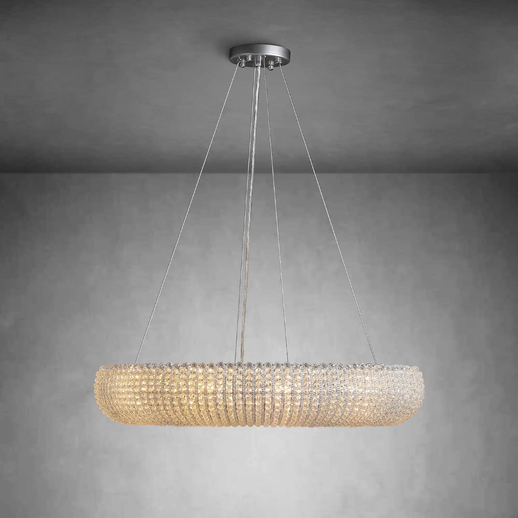 Halo Smoke Crystal Chandelier 31" 42" 60"